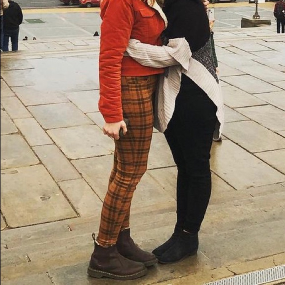 American Eagle Plaid Jeggings